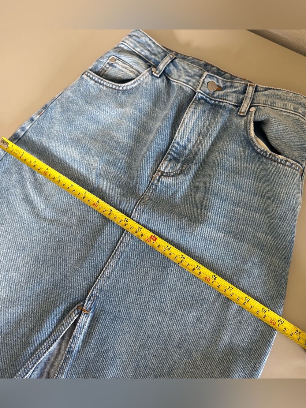 Anthropologie The Madi Front-Slit Denim Maxi Skirt by Pilcro Size 2 - Picture 14 of 16